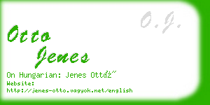 otto jenes business card
